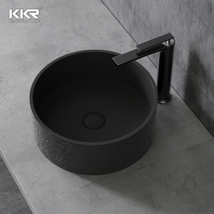 Recién llegado, lavabo y lavabo gris rectangular con forma de hormigón de cemento para baño, lavabo sanitario hecho en China - Product Image 1