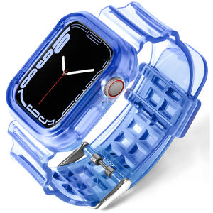 Bracelet transparent sport et étui pour <span class=keywords><strong>Apple</strong></span> Smart <span class=keywords><strong>Watch</strong></span> 8 <span class=keywords><strong>7</strong></span> 6 SE 5 4 3 Silicone coloré transparent pour IWatch 40 44 42 41 <span class=keywords><strong>45</strong></span> 49 <span class=keywords><strong>MM</strong></span> - Product Image 3