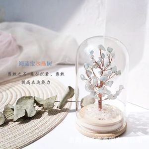 <b>Crystal</b> <b>Tree</b> Decoration 6x10 Glass Cube Home Decor Amethyst Handmade Gift - Product Image 2