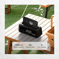 Multifunctionele Draadloze Wekker Bluetooth Speaker Pen Houder