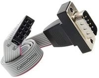 Cable Adaptador Serial RS232 IDC DB9 Macho a 10 Pines Hembra para Placa Base