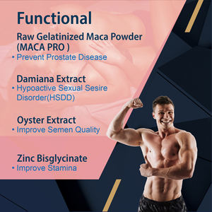 Etiqueta privada Bienestar masculino y resistencia Suplemento de zinc disponible Maca en polvo Extracto de Maca - Product Image 4