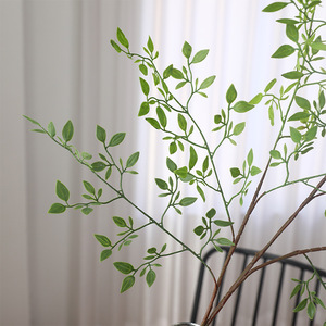 Three Branched Artificial Nandina Plant Green 30cm-100cm High Simulation Indoor Home Decoration - Product Image 4