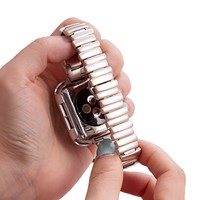 Bracelet hybride en acier inoxydable de qualité supérieure pour Apple Watch Ultra, bracelet en métal à double couche de luxe pour IWatch