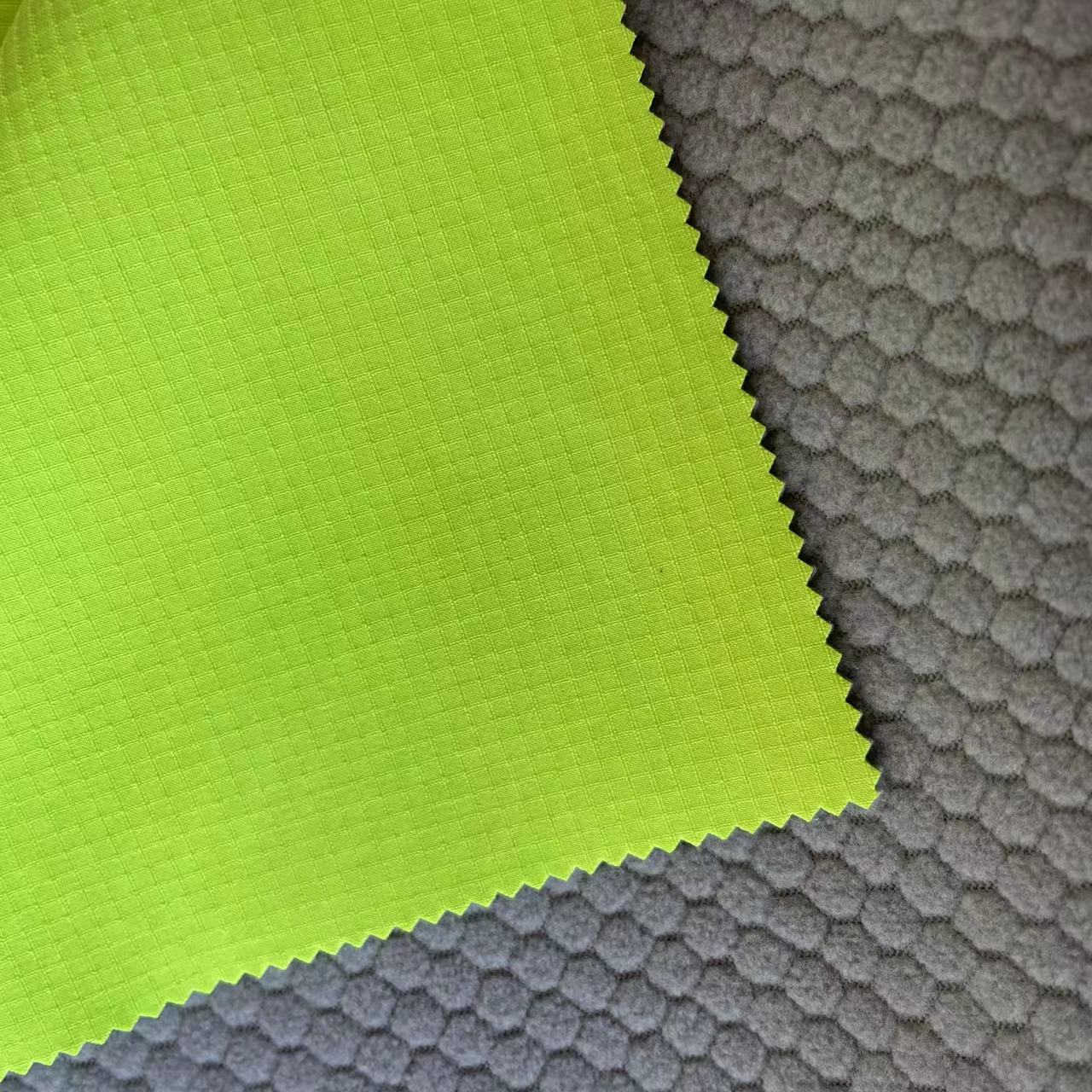 JINLITE 100% Polyester Softshell Functional Fabric 4-Way Stretch Bonded Knit TPU Waterproof Ripstop for Outdoor Gear Garments