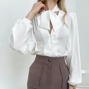 Fashion office tops and, blouses latest business shirt for women design ladies office blouses/