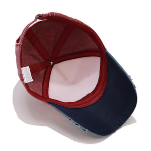 Gorra Trucker Rosa de 6 Paneles con Visera de Mezclilla Desgastada, Unisex, Casual, Ajustable, para Primavera/Verano - Product Image 4