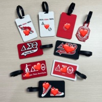 Étiquette de bagage tendance 2026 avec logo Zeta Phi Beta Sorority Inc Life Member Rose, collection de voyage, également disponible pour le réseau masculin Zeta