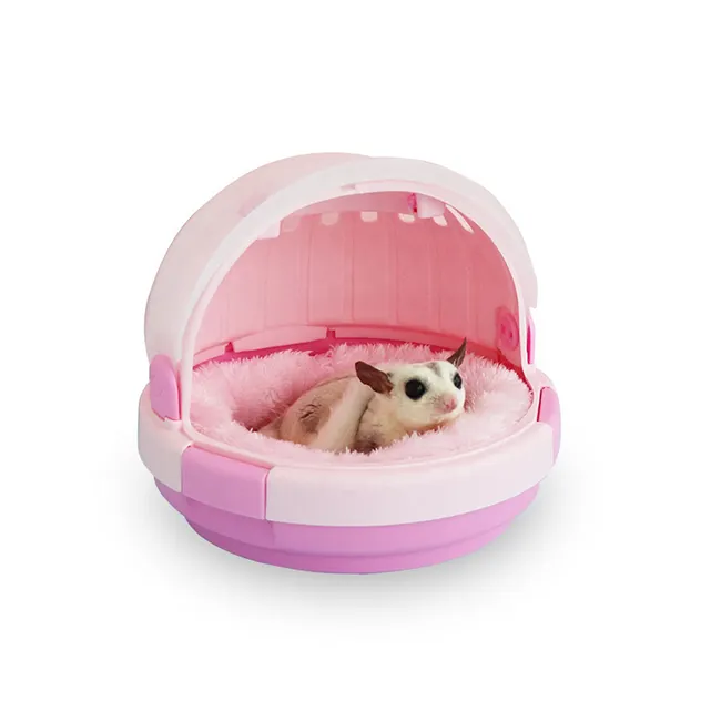 Estilo ufo hamster gaiola de pets, ouriço, pode usar gaiolas de porco guiné, takeaway, gaiola de plástico transparente