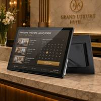 Nueva Tableta Todo en Uno Android 14 de 15.6 Pulgadas con PoE, Lector NFC RFID, Pantalla Táctil de Montaje en Pared para Sistema de Reservas de Hotel y Oficina