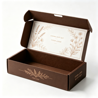 Boîte en carton ondulé mat personnalisée, emballage cadeau, boîte pliante pour coffret cadeau de produits aromatiques