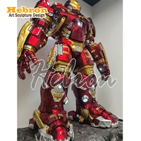 Op maat gemaakte grote klassieke anime-personage Iron Man levensgrote standbeeld anti-Hulk pantserstandbeeld voor huisdecoratie