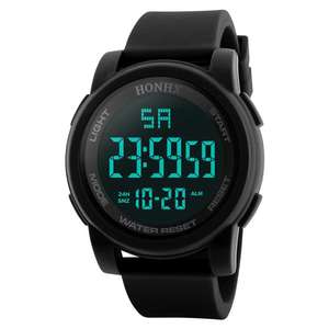 <span class=keywords><strong>Reloj</strong></span> Deportivo <span class=keywords><strong>HONHX</strong></span> 9340 de Silicona con Pantalla Electrónica, Resistente al Agua, con Alarma, Cronómetro, Multifuncional para Exteriores - Product Image 3