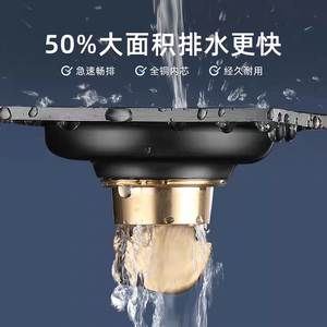 สไตล์โมเดิร์น4นิ้วชั้นทองเหลืองสี่เหลี่ยมระบายน้ำสำหรับห้องน้ำระเบียงโรงแรม - Product Image 6