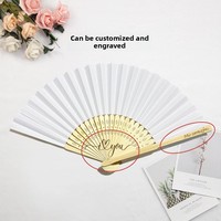 Kipas Lipat Wanita Desain Kuno Gaya Cina dengan Tema Bunga Sakura, Kipas Tari Portabel DIY yang Dicat, Terbuat dari Kertas