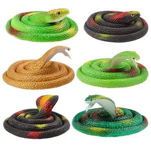 Di vendita calda per bambini simulato serpente di gomma morbida che Tricking serpente divertente serpente di gomma scherzo e Tricking giocattolo - Product Image 1