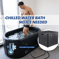 Bain de glace extérieur ZT avec refroidisseur et filtre, système de refroidissement d'eau pour bain de glace commercial, équipement de thérapie sportive