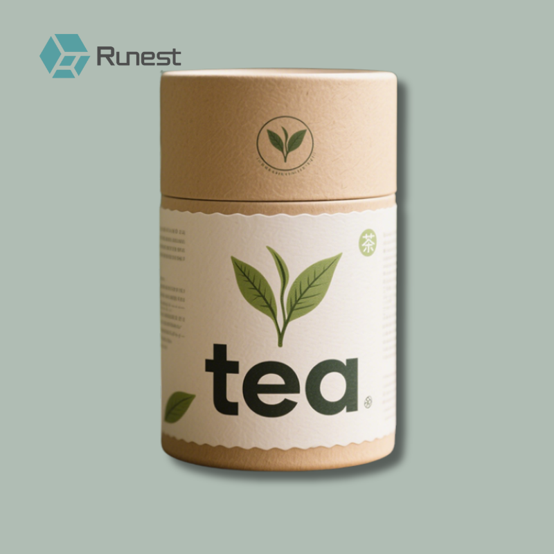Kraft Paper Food Packaging Boxes Pack Herbal Tea Green Tea Cylinder Box Paper Tube Packaging