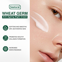 Crème raffermissante pour le visage et le corps au germe de blé naturel et à l'huile d'amande, répare la barrière cutanée pour les peaux normales à sèches