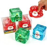 Nouveau jouet anti-stress en caoutchouc souple à thème de Noël, best-seller transfrontalier, à rebond lent, en boîte