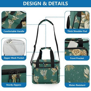 Hawaiian Custom Green Print Large Capacity Waterproof Insulated Cooler <b>Bags</b> Thermal Tote <b>Lunch</b> <b>Bag</b> for Women Men - Product Image 3