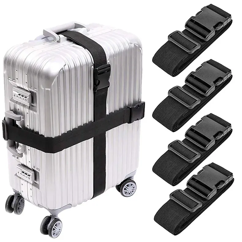 Custom Durable Heavy Duty Gepäck gurt Reise verpackung Verstellbarer Koffer gürtel Sicherheit Nylon Gurtband Gepäck gurt