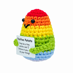 Poupée pomme de terre au crochet faite à la main, douce, thème plantes/légumes/fleurs de dessin animé, vente chaude, cadeau parfait pour les travaux manuels textiles - Product Image 5