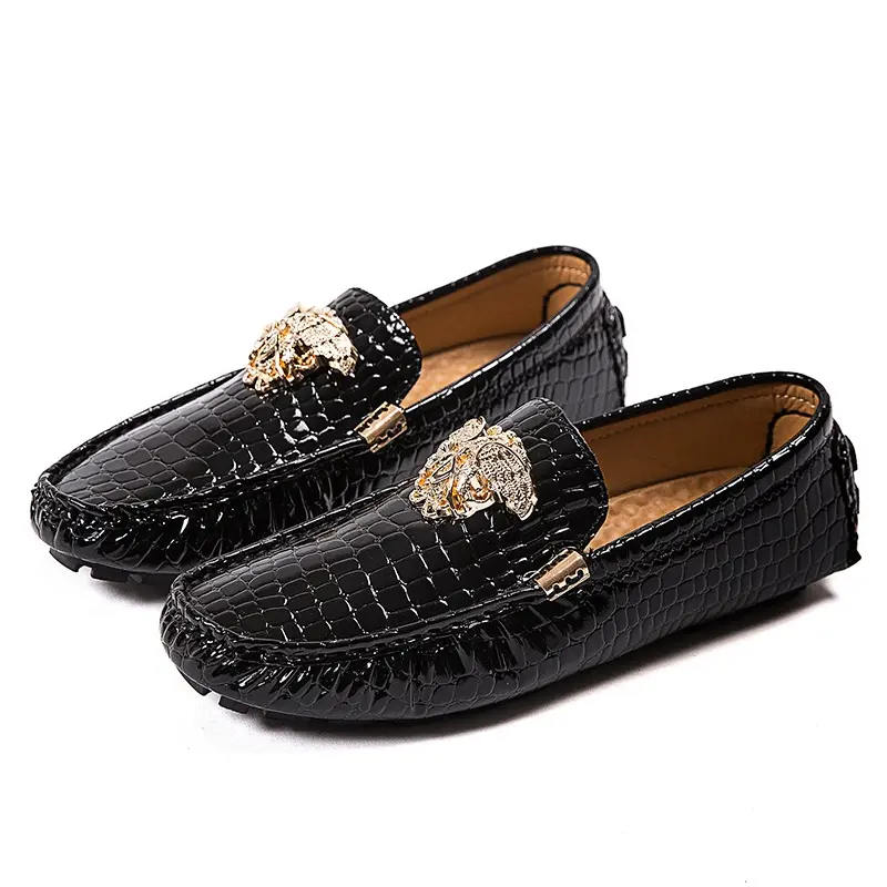 Hoe 2021 Custom Fashion Casual Men's Large Size Luxury Driving Shoes Made of Crocodile Skin 36-47 1MOQ