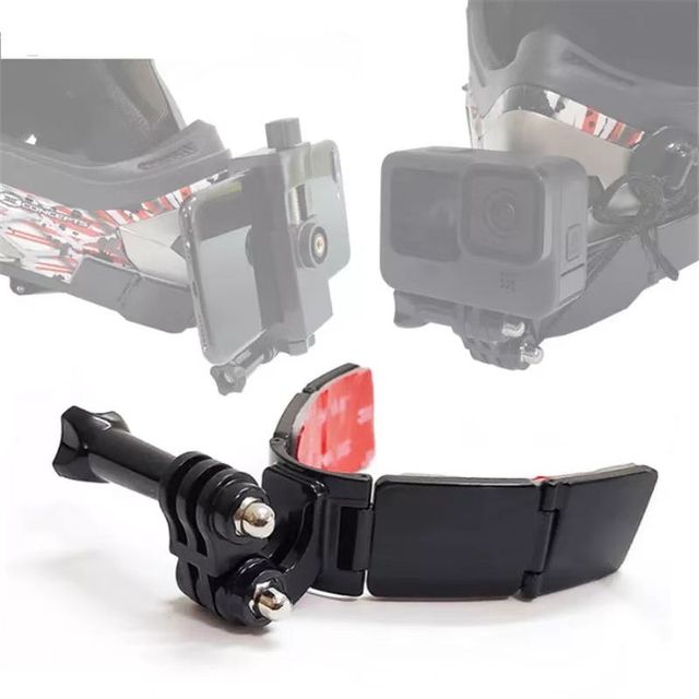 Motorcycle Full Face Helmet Chin Mount Holder for GoPros Hero 11 10 Camera Strap Foldable Front Chin Mount Accessories