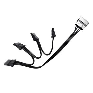 Câble d'extension d'alimentation 4 broches IDE vers 4 ports SATA 15 broches, 45 cm, 18 AWG, pour disque dur <span class=keywords><strong>HDD</strong></span> et lecteur optique, adaptateur répartiteur d'alimentation - Product Image 5