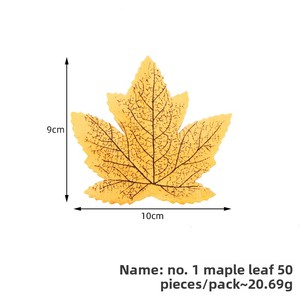 Feuilles d'érable artificielles en soie pour décoration d'Halloween, idéales pour la photographie et les accessoires, vente en gros transfrontalière pour Amazon - Product Image 6