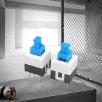 OSWELL Bouton poussoir tactile Interrupteur à clé marche/arrêt 7x7 Mm 6 pattes verrouillées