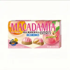 Japan Geïmporteerde Chocolade Macadamia Amandel Gevulde Chocolade Snoep Snacks Witte Perzik Thee Chocolade