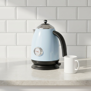 Hervidor de Acero Inoxidable Retro de 1.8L de Ebullición Rápida Personalizado de Fábrica Ousheng, con Indicador de Temperatura y Rotación de 360 Grados, Inalámbrico - Product Image 3