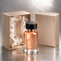 Flacon de parfum personnalisé avec logo, 100 ml, flacon de parfum à vaporiser, cylindrique, recyclable, flacon de parfum de luxe vide avec boîte