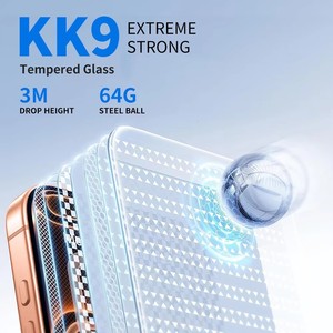 ฟิล์มกระจกนิรภัย OEM Custom KK9 สำหรับ iPhone 18 ป้องกันการกระแทก ป้องกันรอยขีดข่วน ความคมชัดสูง ไร้ฟองอากาศ - Product Image 4