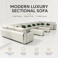 Ensemble de canapés sectionnels modernes commerciaux, base en acier inoxydable, fauteuils inclinables électriques en forme de U pour bar, salon, salle de cinéma