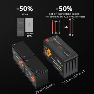 Lvyuan 12V 200ah Lifepo4 Batterij Diepe Cyclus Voor Rv Marine Camping Zonne-Energie Back-Up 4000 Cycli - Product Image 4
