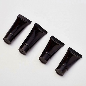 Customized Private LOGO Empty <b>Squeeze</b> Tube Cosmetic Hand Cream Plastic Soft Tube Black Packaging - Product Image 3