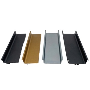 Aluminum C Shape Gola Profile Concealed Kitchen Cabinet <strong>Door</strong> Handle Anodized Black Silver for Hospital and Commercial Projects - Product Image 1