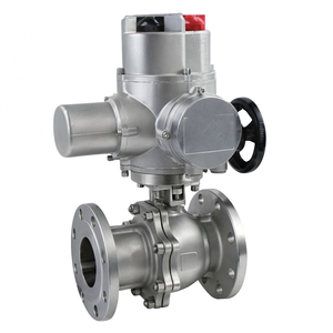 Vanne à bille électrique multi-tours de type Z Vanne de commande électrique Vanne à bille à bride électrique en acier inoxydable à deux voies - Product Image 3