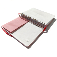 Carnet à spirale YO en flanelle à couverture rigide, journal/agenda avec estampage à chaud doré, bande élastique, poche arrière, coins arrondis, planificateur personnalisé