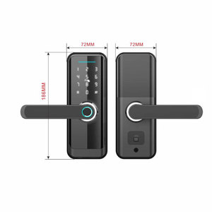 Tuya Smart o TTlock App Control Smart Electronic Door Lock con mango compatible con contraseña de huella dactilar Desbloqueo App Management - Product Image 6