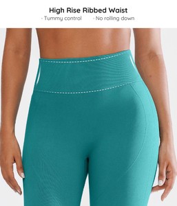Leggings de yoga taille moyenne unis Vractive en gros, grande taille, extensibles dans les quatre sens (Spandex/Nylon), respirants, vêtements de <span class=keywords><strong>sport</strong></span> et d'extérieur - Product Image 2