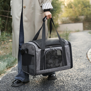 Bolsa de Viaje Plegable Personalizada <span class=keywords><strong>para</strong></span> Mascotas, <span class=keywords><strong>para</strong></span> Perros y Gatos, Material Oxford con Estampado, Cierre de Cremallera, Apta <span class=keywords><strong>para</strong></span> Viajar en Avión - Product Image 5