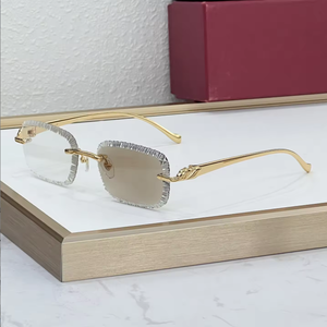 Lunettes <span class=keywords><strong>de</strong></span> <span class=keywords><strong>soleil</strong></span> photochromiques sans monture Cartierring, style <span class=keywords><strong>de</strong></span> marque <span class=keywords><strong>de</strong></span> luxe tendance 2025, design pour hommes et femmes, polarisées personnalisées, haute qualité - Product Image 2