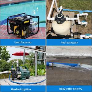 Tuyau <span class=keywords><strong>plat</strong></span> en <span class=keywords><strong>PVC</strong></span> bleu 2 bars 4 bars pour tuyau d'eau de décharge de pompe de piscine - Product Image 6