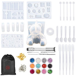 ชุดซิลิโ<span class=keywords><strong>ค</strong></span>น Gieten Mallen En Gereedschap Met Een Zwarte Opbergtas Voor Diy Sieraden Craft Maken - Product Image 2