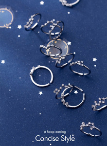 Classique Mignon Conception 925 Sterling Argent Zodiaque Doigt Réglable Anneau 12 Horoscopes S925 Femmes - Product Image 3