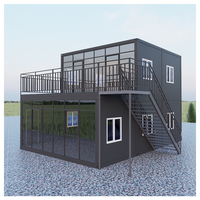 Maison conteneur pliable entièrement meublée avec salle de bain et cuisine, maison modulaire pliable de 20 pieds